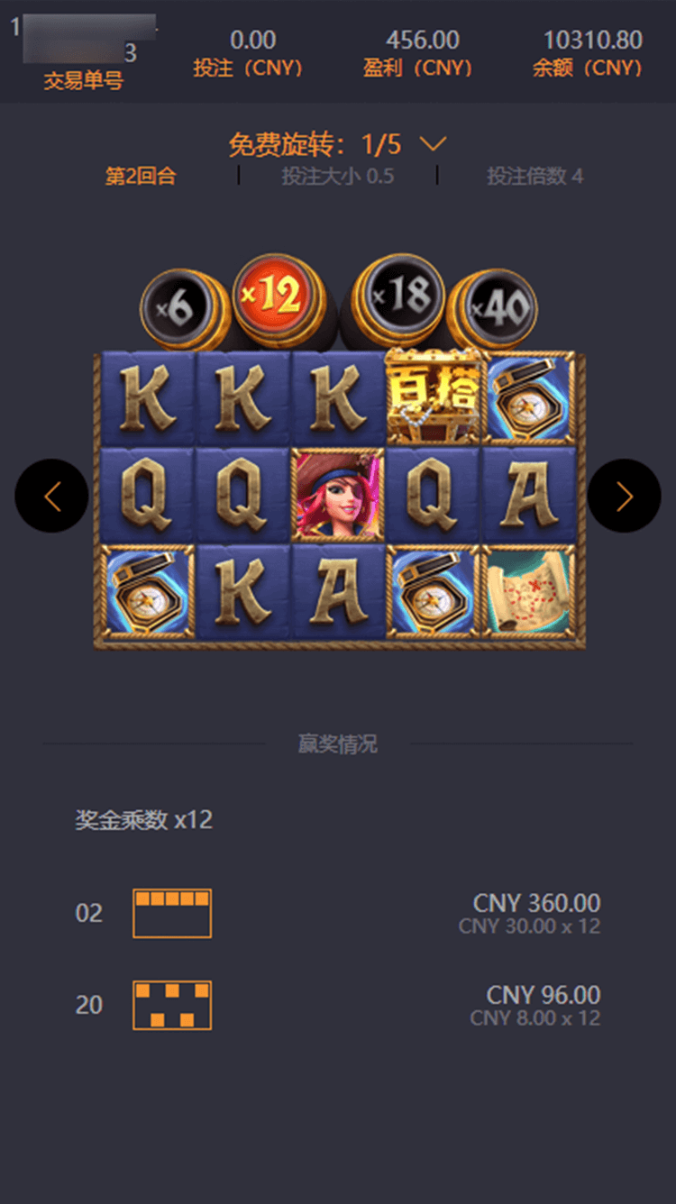 pg赏金船长玩家注单3